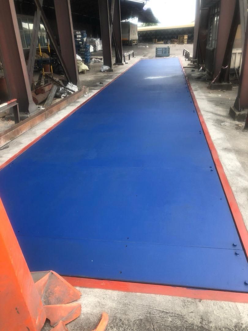 Finished weighbridge deck at an industrial yard
